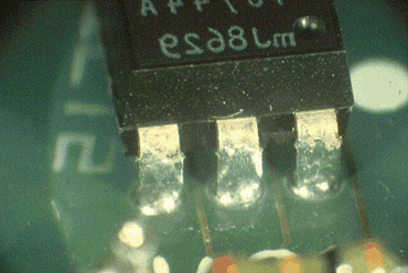 Figure 9: Poor initial plating caused this defect